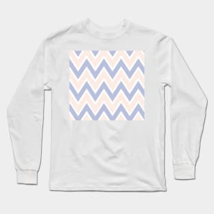 Pastel Pink& Blue Zigzag Long Sleeve T-Shirt